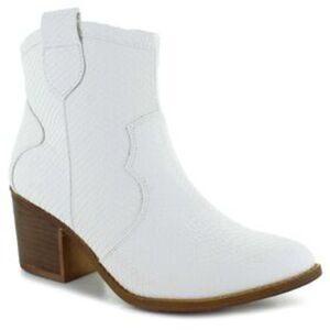 No longer available:  Dirty Laundry Womens Unite White Western Ankle Boots